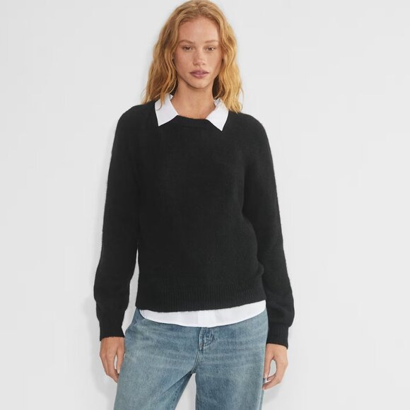 Aritzia Wilfred Sonder Sweater Crewneck knit in Black L - Picture 1 of 11
